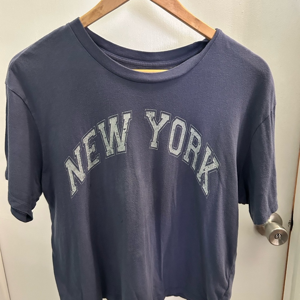 Pretty Rebellious Navy Graphic Tee with White Lettering